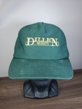 Vintage DILLEN Products Hat Snapback Cap Green & Gold Farm Louisville USA Made