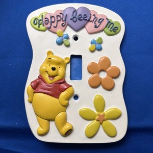 WINNIE THE POOH LIGHT SWITCH COVER "HAPPY BEEING ME"