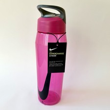 Nike Logo Pink Water Bottle Hypercharge Straw BPA Free Sports 32Oz Gift Idea New