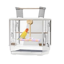 Bird Swing Toy Parrot Stand Rotatable Wood Bite Toy Parrot Playstand for