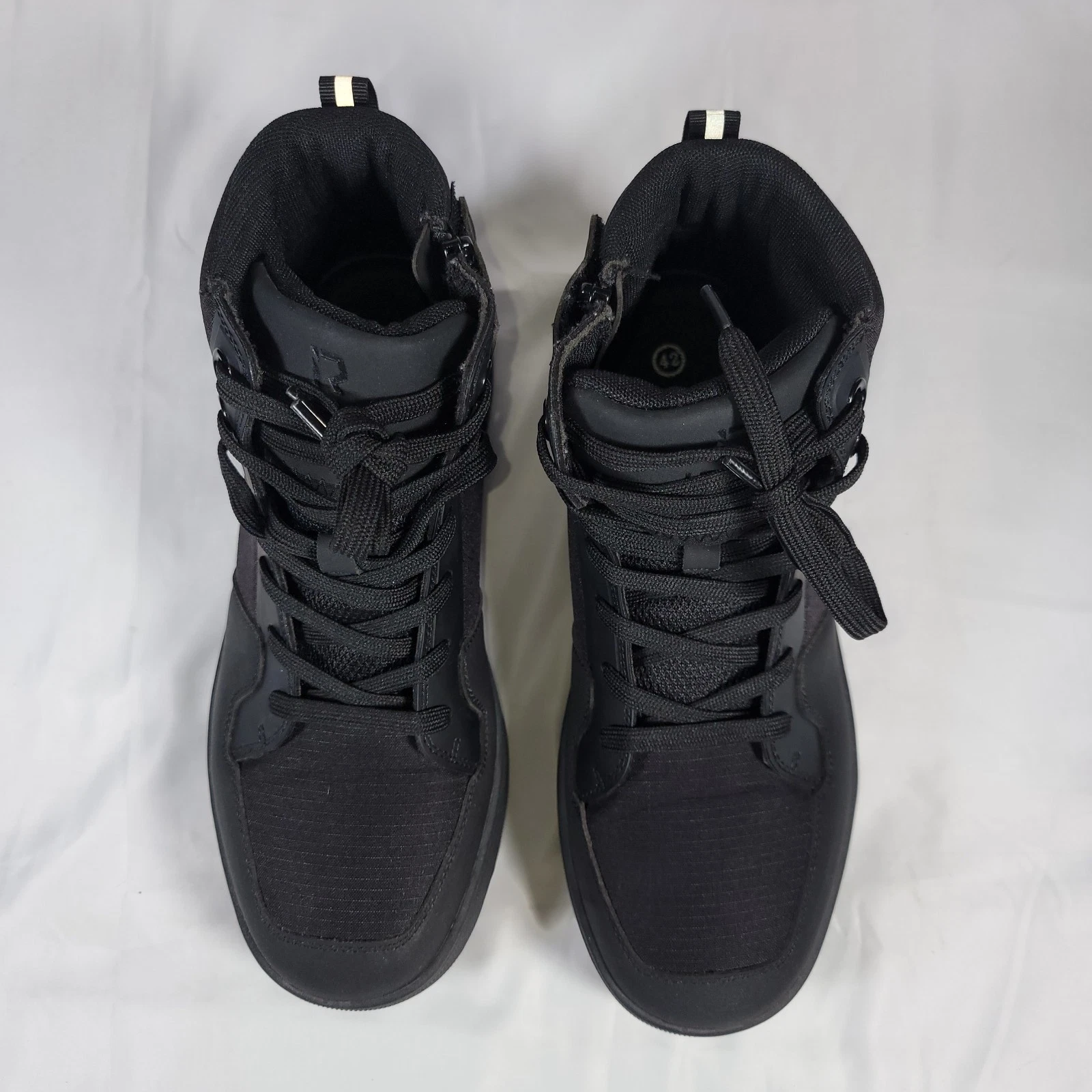 RIDEIRON MS6001 Motorcycle Riding Shoe Men 9.5 Black CORDURA Protective High Top image 5