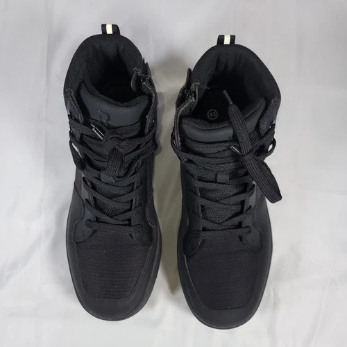 RIDEIRON MS6001 Motorcycle Riding Shoe Men 9.5 Black CORDURA Protective High Top image 5
