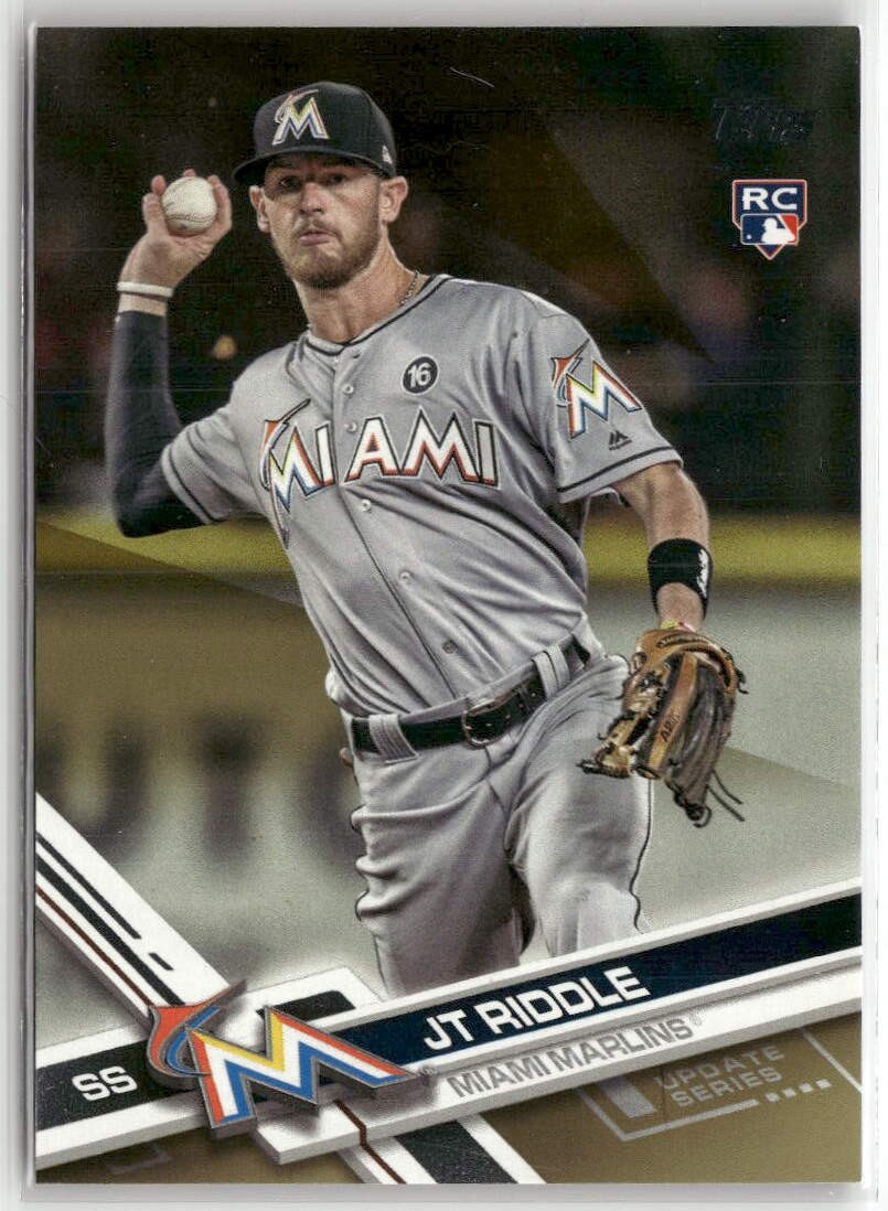 2017 Topps Update #US159 J.T. Riddle Gold #/2017 ☘️033