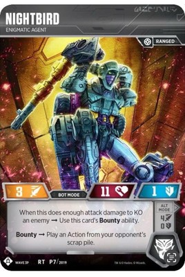 Transformers TCG Double Sided Foil Promo Card Night Bird Pack Of 20 2018 Sealed