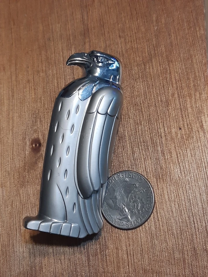 Vtg Lighter Novelty Silver American Eagle Torch Sparks Lights No Guarantee L59 - Image 3 of 4