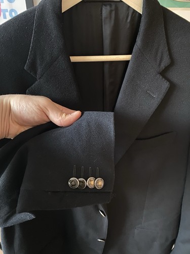 Corneliani Blazer Sport Coat Jacket Cashmere Wool Jet Black 48R Made in Italy - Picture 6 of 16