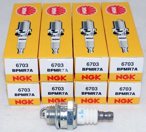 8 Pack Genuine NGK 6703 Spark Plugs BPMR7A for Various Lawn and Garden Equipment