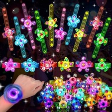 24 PCS Light Up Fidget Spinner Bracelets Glow Party Favors for Kids