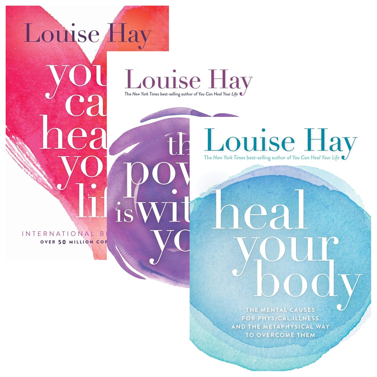 Set of 3 Louise Hay Books - Heal Your Life, Power Is Within You, Heal Your Body