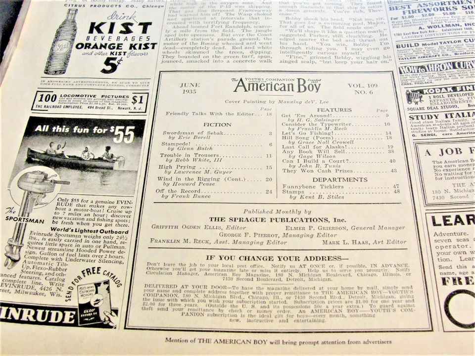 The Youth's Companion Combined with American Boy June 1935 Magazine . Foto 2 de 4