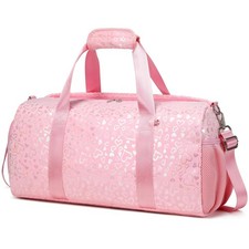 Fluffy Dance Bag Girls Ballet Sports Gym Duffel Water Resistant Shoes Pocket