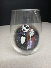 Nightmare Before Christmas Disney 20 oz. Stemless Tear Drop Wine Glass NIB
