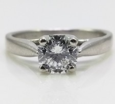 Platinum Zale's Octillion Cut Diamond Solitaire Engagement Ring Size 4.5 FZZ
