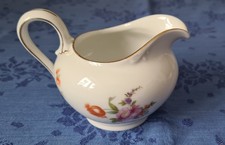 Rosenthal Selb Bavaria Porzellan Balmoral Milchkännchen Dekor Blumen Goldrand