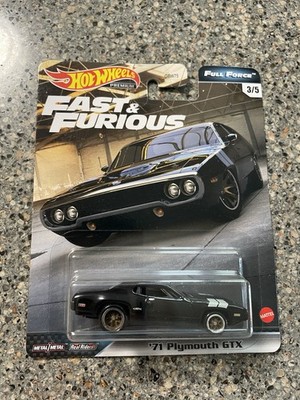 2020 Hot Wheels Fast and Furious Premium Full Force 1971 Plymouth GTX Black RRs