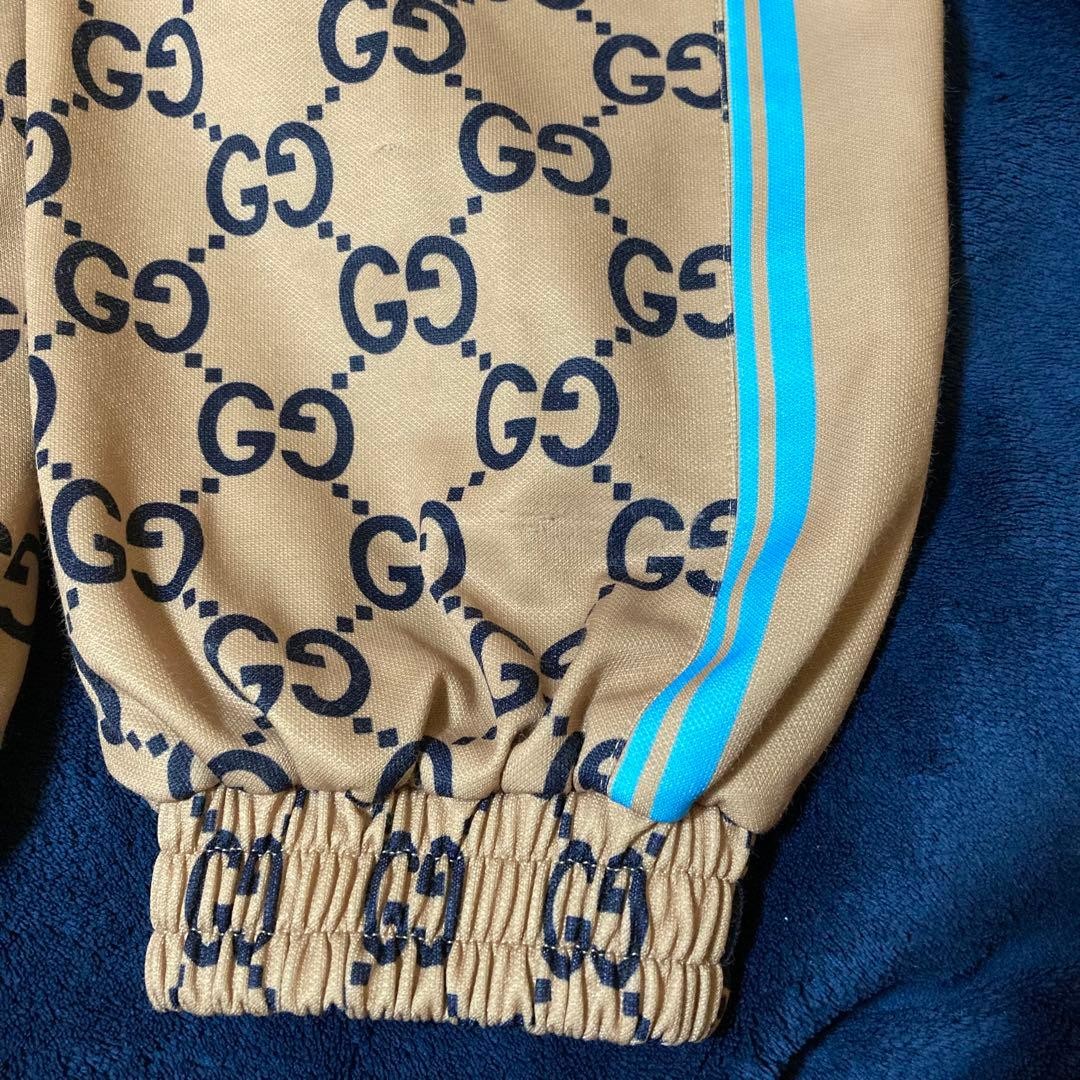 USED GUCCI JUMBO GG OVERSIZED TRACK PANTS JERSEY HOODIE ACCEPTABLE image 10