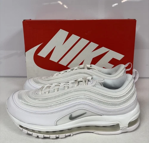 Nike Air Max 97 Entrenadores Blancos Talla Uk 9.5 Nuevo GENUINO PRECIO DE VENTA SUGERIDO POR EL FABRICANTE £174 #1035 - Imagen 2 de 7