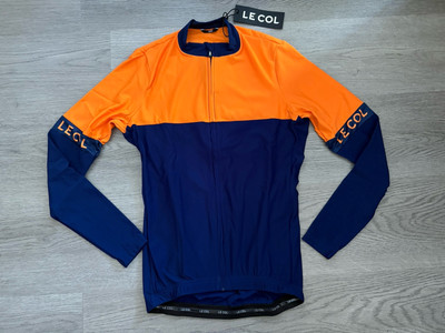 Le Col Sport Herren Langarm Trikot dunkelblau/saffran Gr. XXS neu mit Etikett