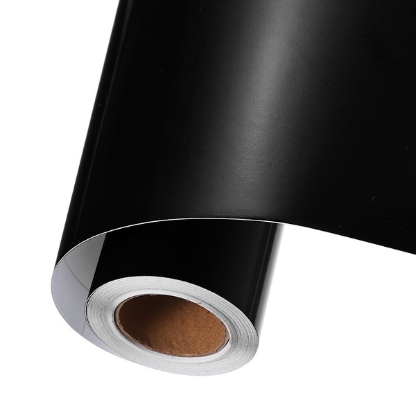 "Schwarzes Permanentvinyl 12\"X14' Selbstklebende Vinylrolle"-image