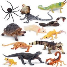 Toymany Reptile Animal Figurine Toys Set, 10 Piece 10pcs