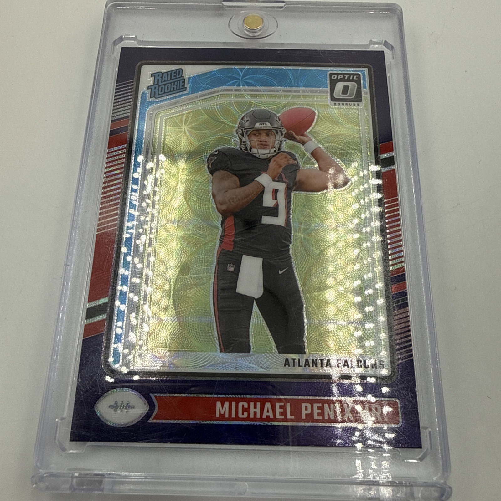 2024 Panini Donruss Optic Michael Penix Jr. Red Mojo Rated Rookie #279 Falcons
