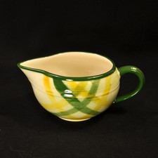 Vernon Kilns Vernonware Plaid Gingham Sauce Boat Gravy Made in USA 1948-1958 HTF