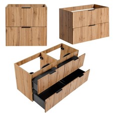 Badmöbel Waschtisch Unterschrank Portree 60cm 80cm 120cm | Wotan-Eiche oak