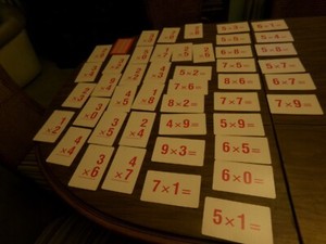 Vintage Child Guidance Math Multiplication Flash Cards (Unboxed) 46 cards