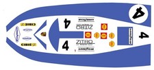  4 Zitro Porsche 917 1971 1/64th HO Scale Slot Car Waterslide Decals