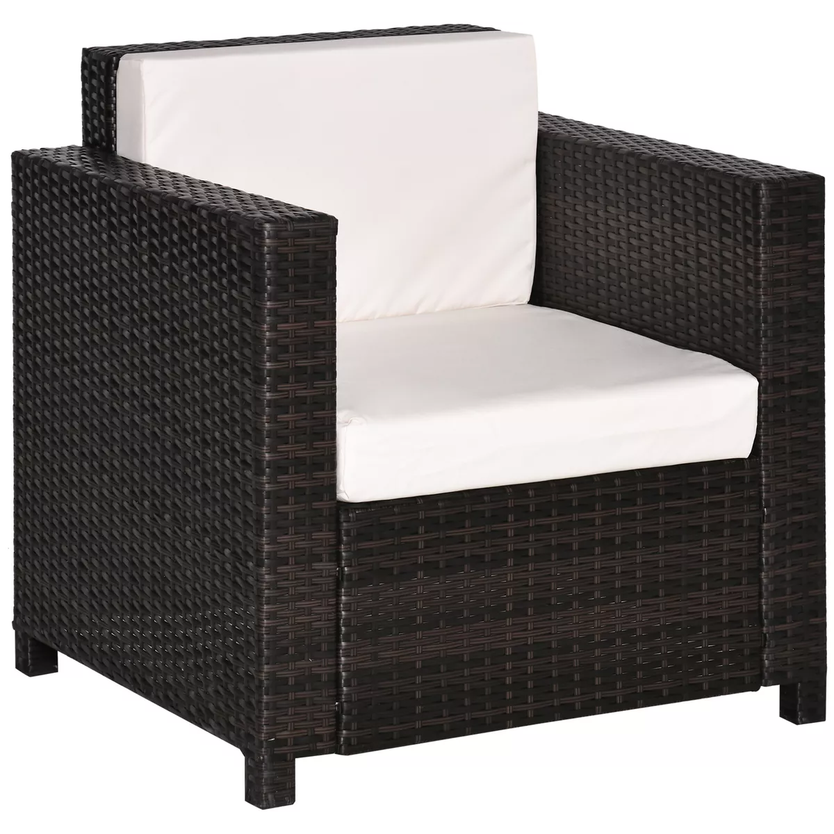 Garden Patio Rattan Wicker Furniture Single Cube Chair Sofa