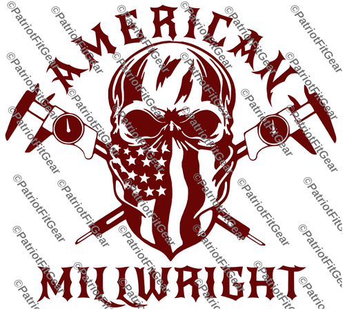 American Millwright,Skull Bandanna,Calipers,CNC,Micrometers,Custom Vinyl Decal - Picture 2 of 10