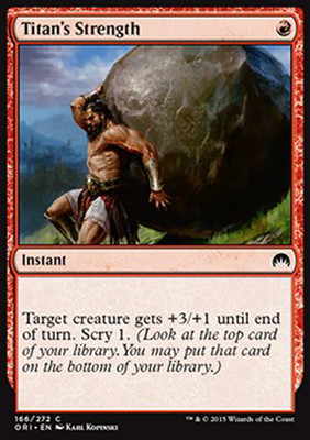 MTG 4x TITAN's STRENGTH - FORCE OF TITAN - ORI - MAGIC