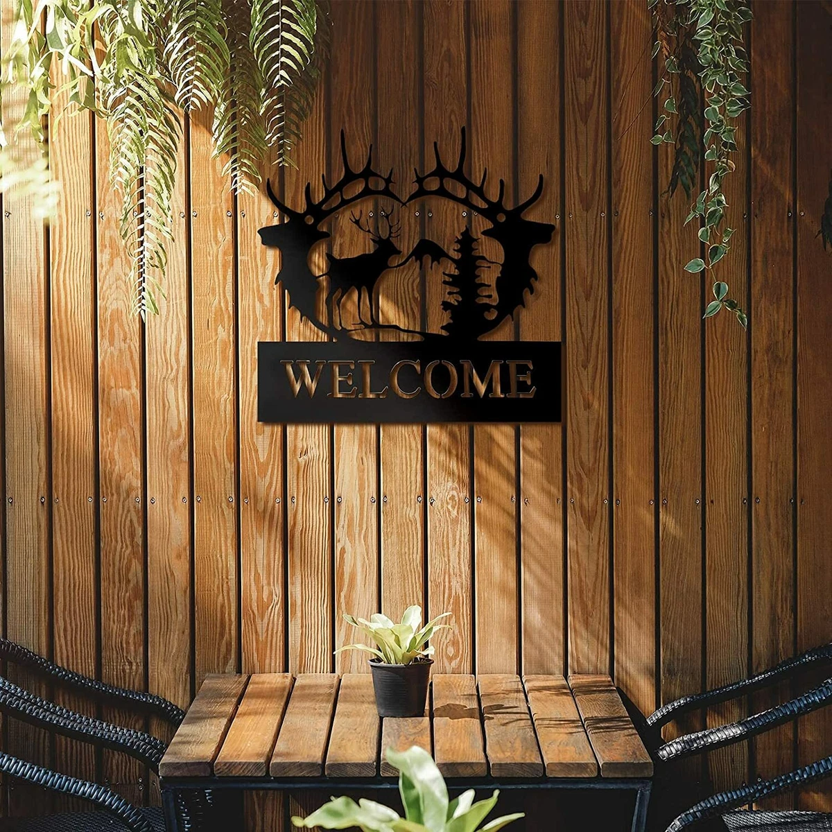 Metal deer on sale wall decor