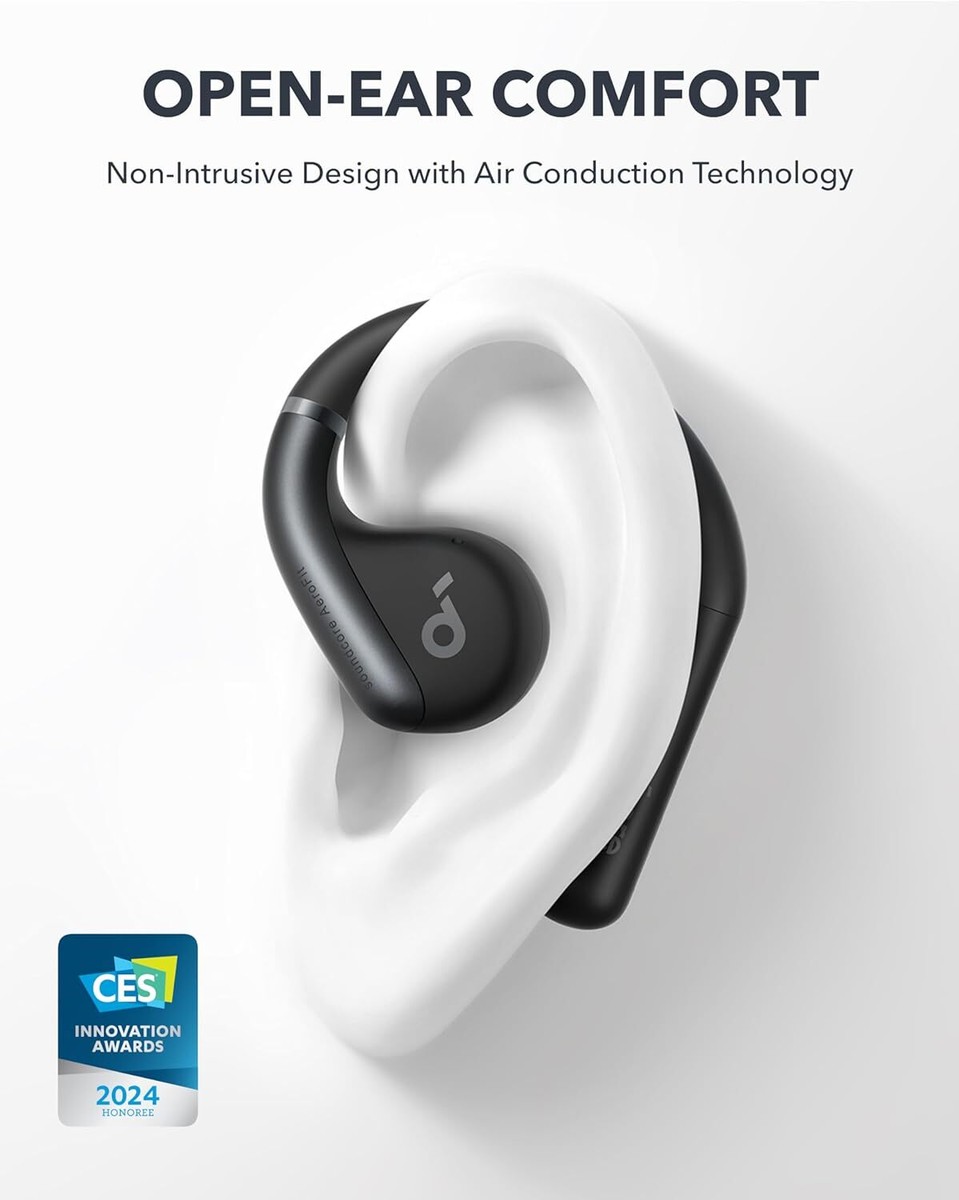 Soundcore AeroFit Open-Ear Headphones Ergonomic Ear Hook Earbuds 42H Play|Refurb | eBay Soundcore AeroFit Open-Ear Headphones Ergonomic Ear Hook Earbuds 42H Play|Refurb | eBay