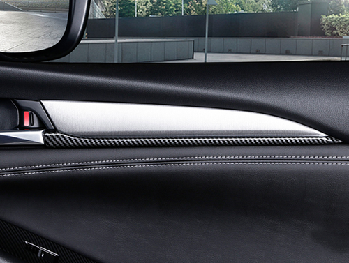 For Mazda 6 Atenza 2018-2021 Carbon Fiber interior 4-Door Panel Decor Trim Cover - Picture 3 of 5