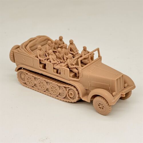 1/72 Scale German Sd.Kfz.7/1 Half-track Vehicle and Crew 10 Figures Resin Model - Picture 2 of 6