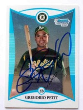Gregorio Petit Autograph Rare Oakland Athletics