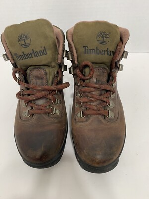 Timberland Euro Hiker Trail Boots Women's Size 8M Brown Leather
