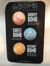 da BOMB Bath Fizzers 3 Piece Set Groovy Bomb, Sweet Bomb , Mystery Bombs NEW 