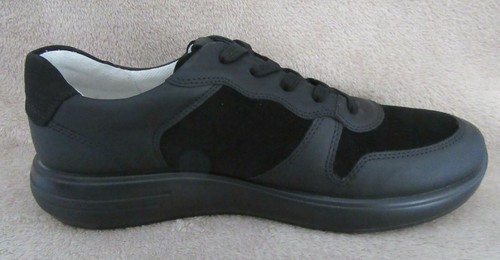 ECCO Soft 7 Runner Hombre Zapatillas de Cuero Negro EE. UU. 10 - 10.5 M EUR 44 Nuevo con Caja - Imagen 4 de 11