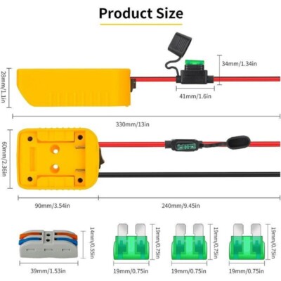USB-batterijadapter voor Dewalt 18V/20V lithiumbatterij met Type-C 18W en USB QC3.0 Snel opladen lithiumbatterij, oplader draagbare converter voor DCB181, DCB200, DCB201, DCB203, DCB205, DCB206 en