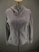 PRANA Size M Womens Gray Full Zip Stand Collar Fleece Athletic Jacket 1Bl7