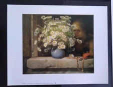 stampa dipinto J.F. MILLET  bouquet    museo D' ORSAY   quadro arte  cm 24x30