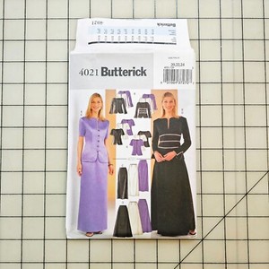 Butterick Pattern 4021 Plus Party Evening Long Skirt Jacket Top 20, 22, 24 UNCUT