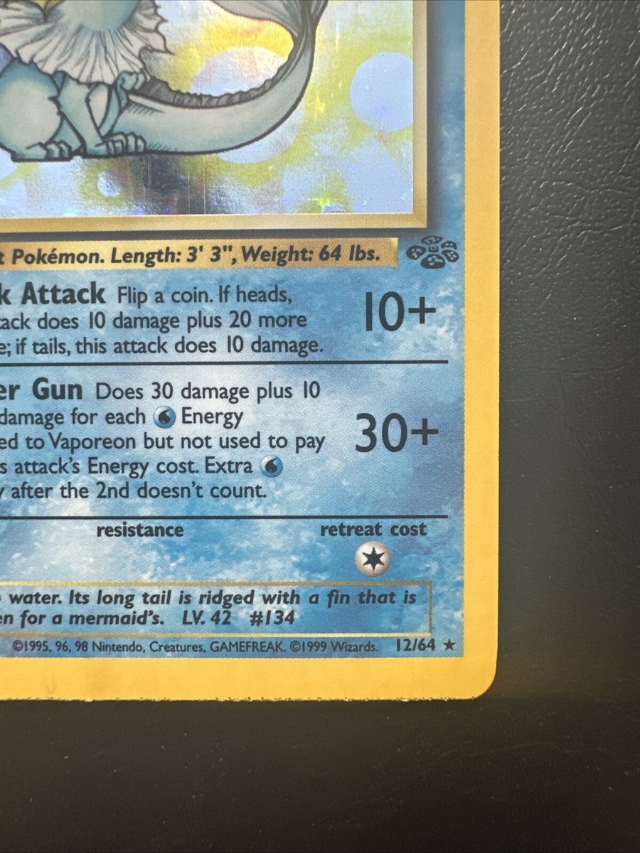 Pokemon Vaporeon 12/64 Jungle Holo 1st Edition | eBay