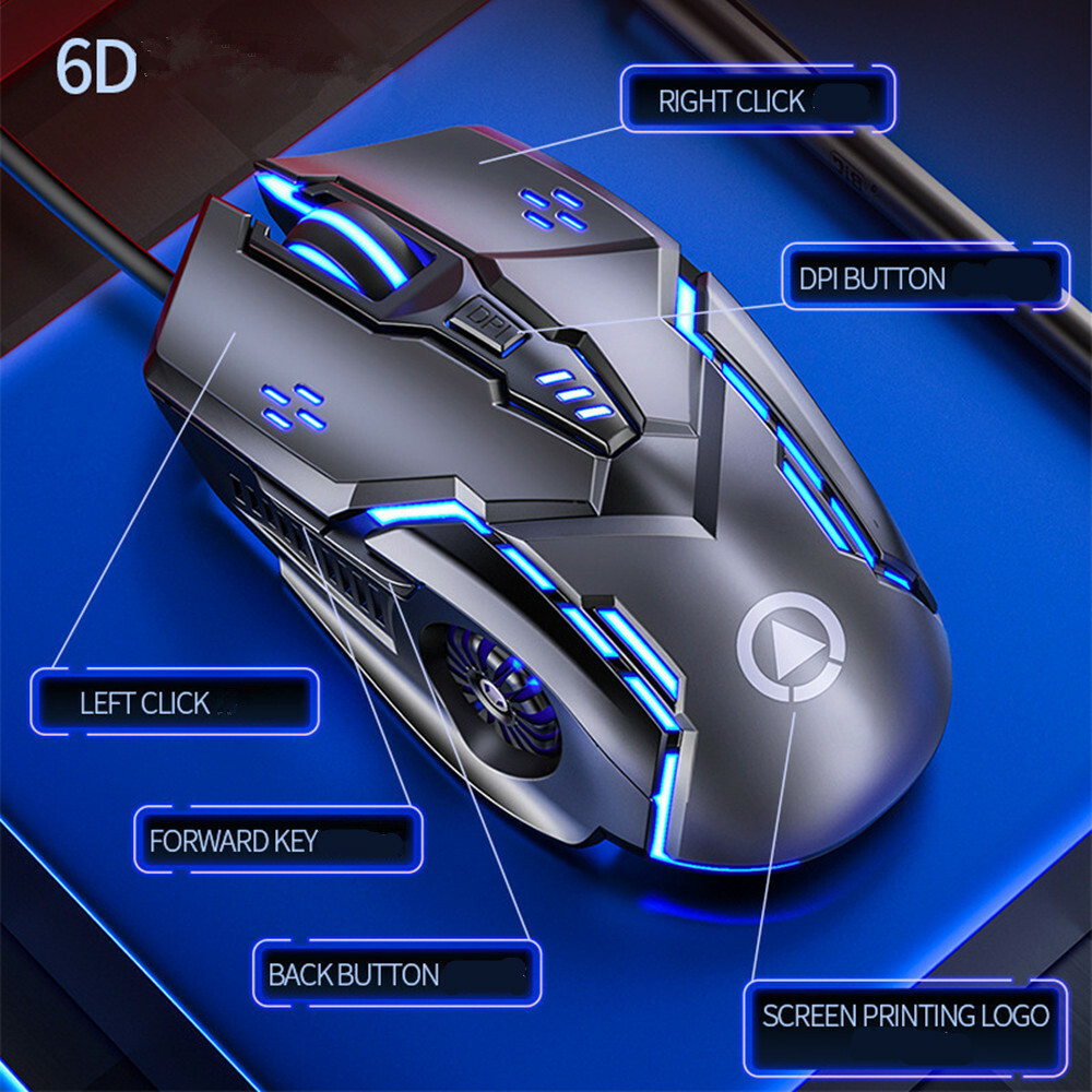 Gaming Mouse RGB LED USB Wired Optical Laser Game Mice For PC