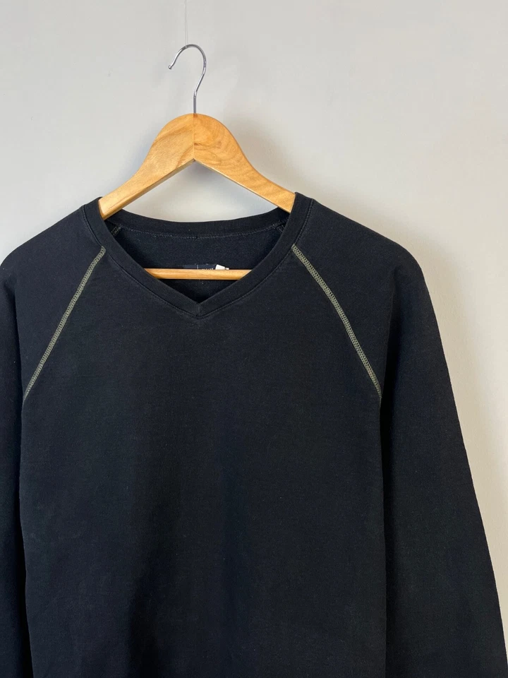 Armani джинсы винтажный мужчин черный выцветший Y2K большой логотип хлопок толстовка размер XL - Изображение 4 из 4