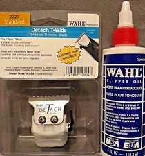 WAHL 2227 5 STAR CORDLESS DETAILER CARBON STEEL T-WIDE BLADE 4.OZ WAHL OIL