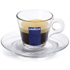 Lavazza Espresso Glass Cup & Saucer 70ml x 1
