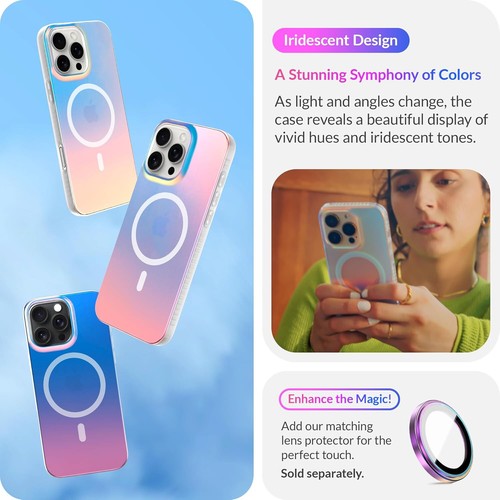 Dosanlues Holographic Iridescent Protective case for iPhone 17 Pro Max 16 15 - Bild 16 von 34